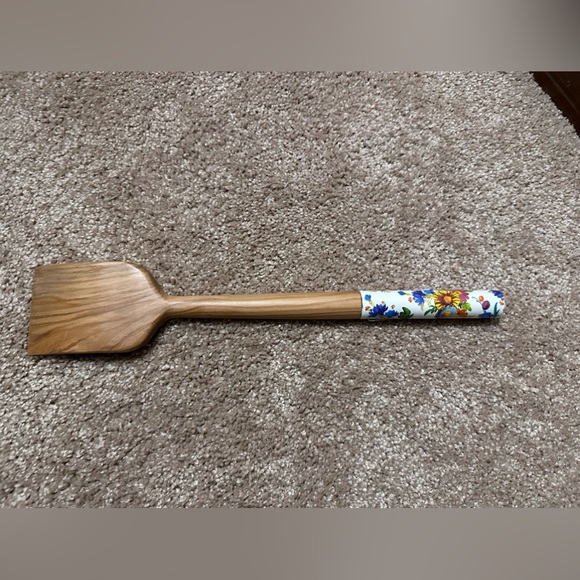 MacKenzie Childs Flower Market Olivewood Pan - Picture 3 of 5